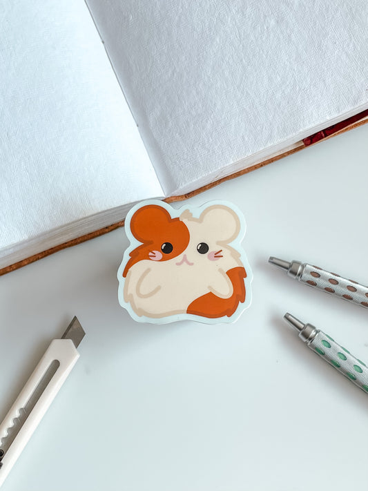 Pumpkin the Golden Spotted Hamster Vinyl Sticker(Waterproof)