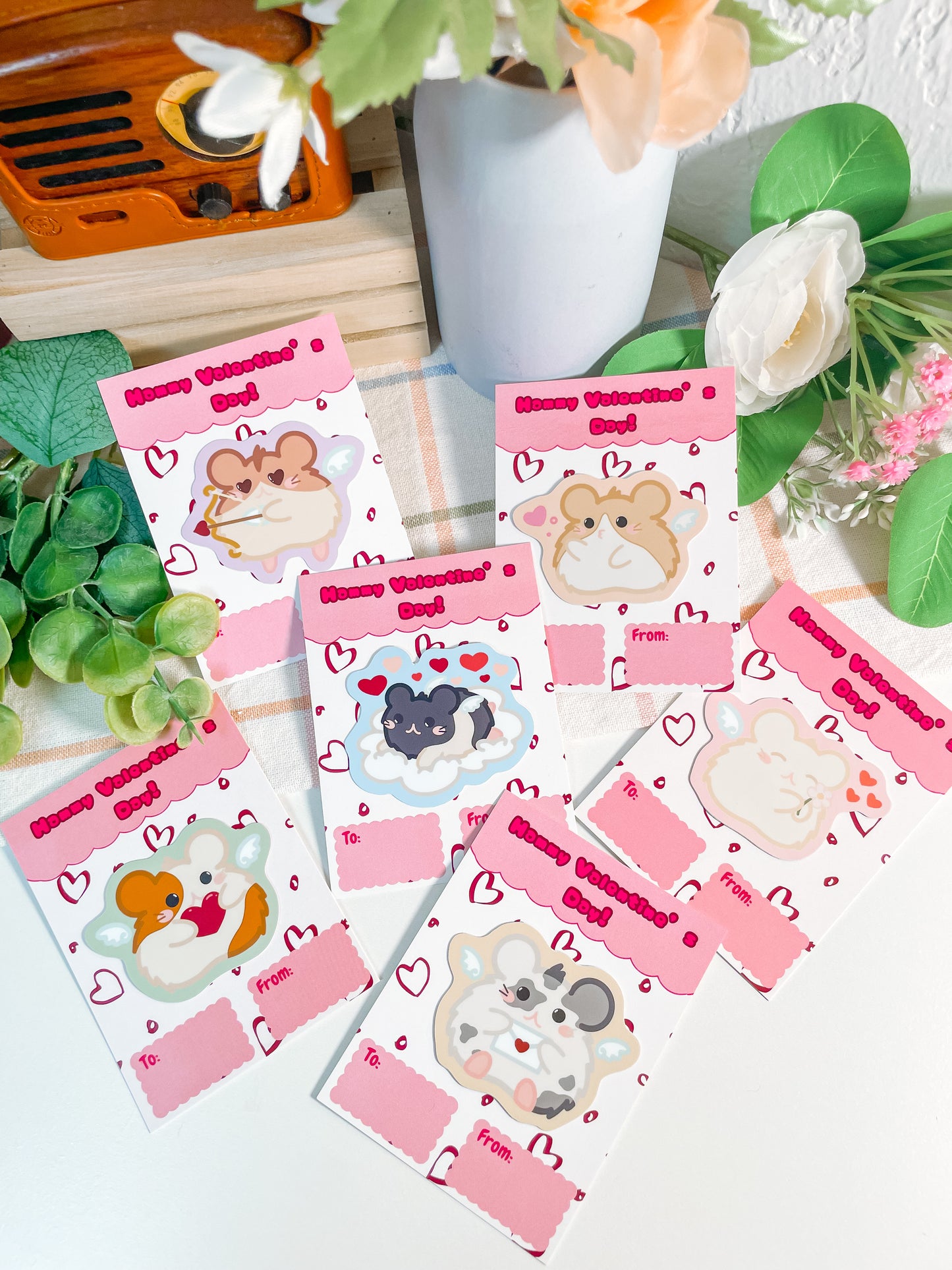 Hammy Valentines Stickers