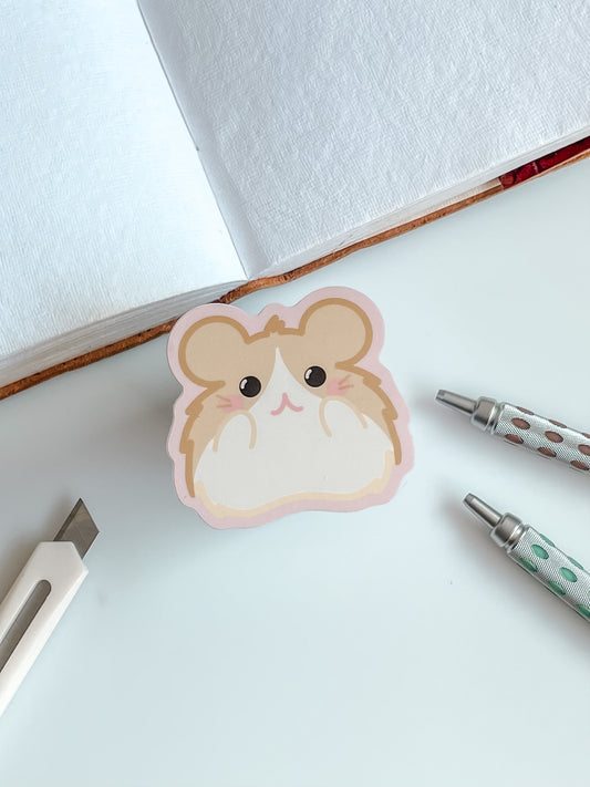 Nugget the Blonde Hamster Vinyl Sticker(Waterproof)