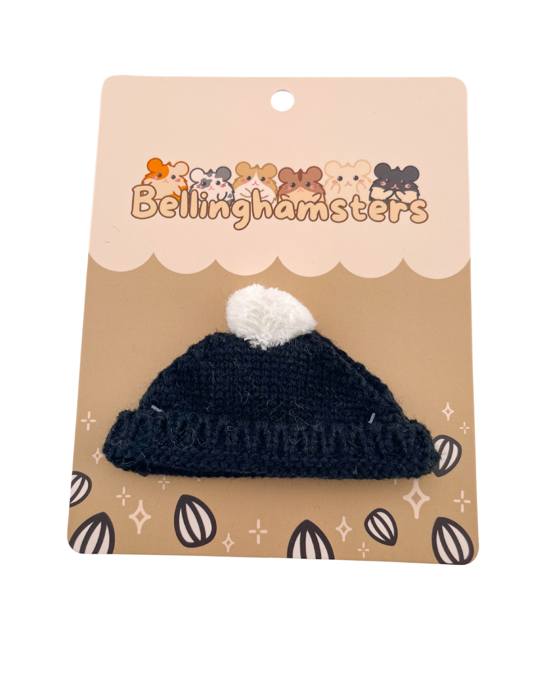 Black PomPom Beanie - Plushie Accessories