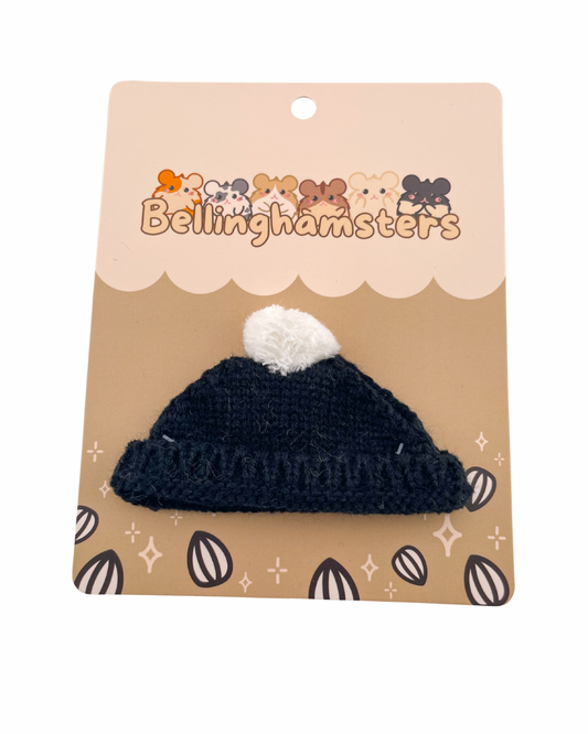 Black PomPom Beanie - Plushie Accessories