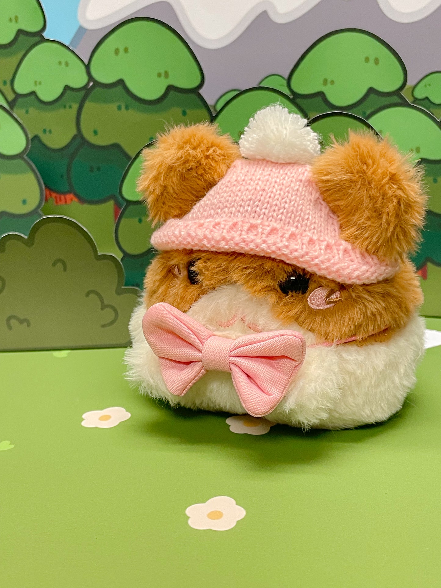 Pink PomPom Beanie - Plushie Accessories