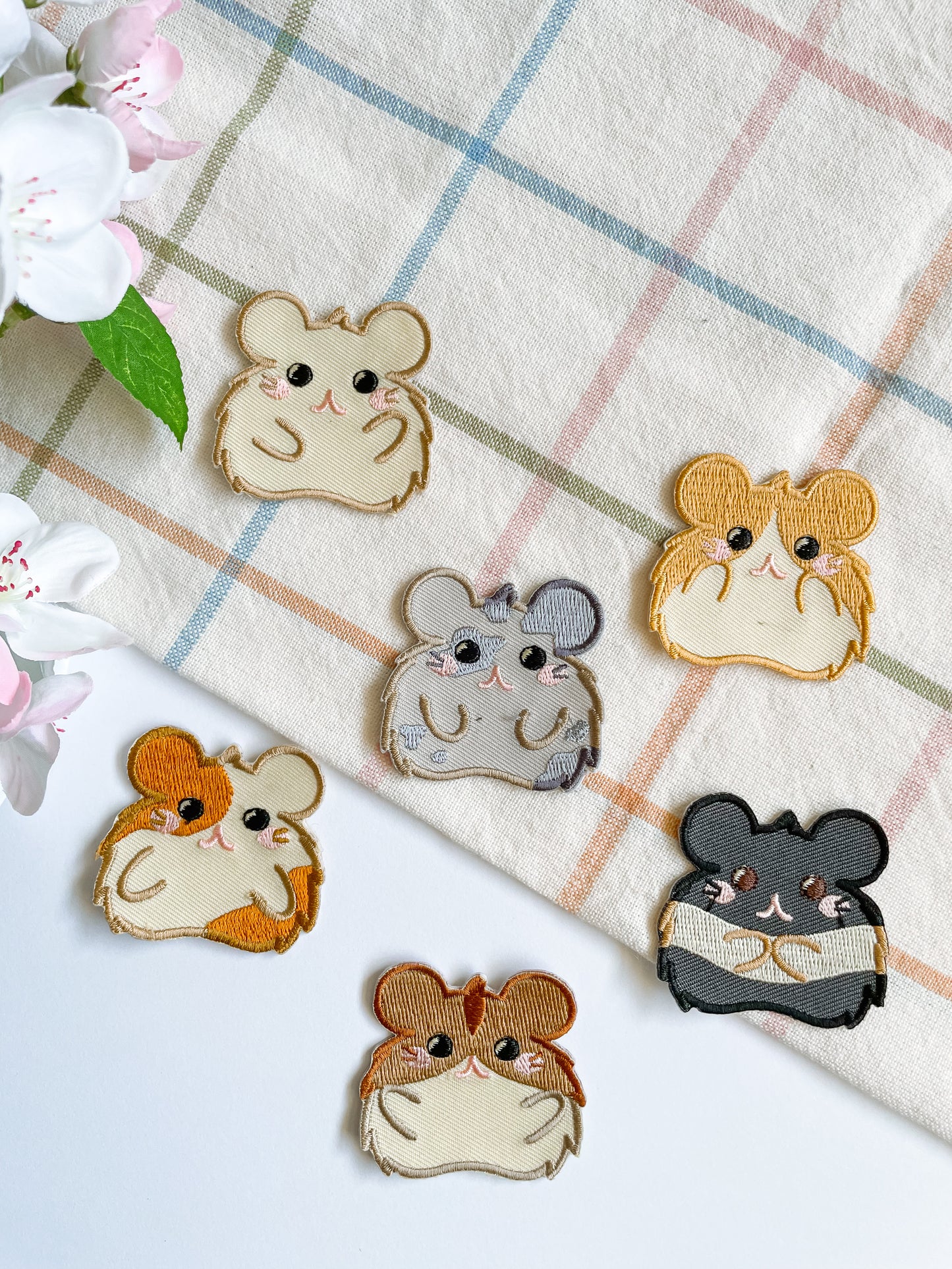 Pierre The Brown Striped Hamster, Iron On Patch