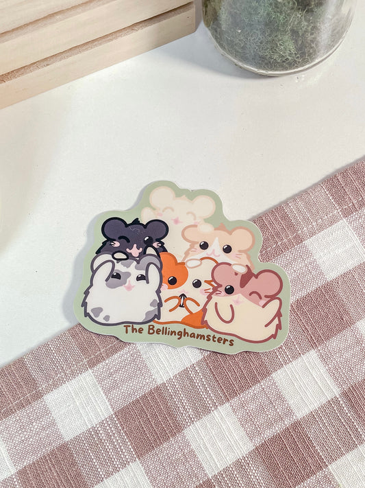 Silly Six Stack Bellinghamsters Group Vinyl Sticker(Waterproof)