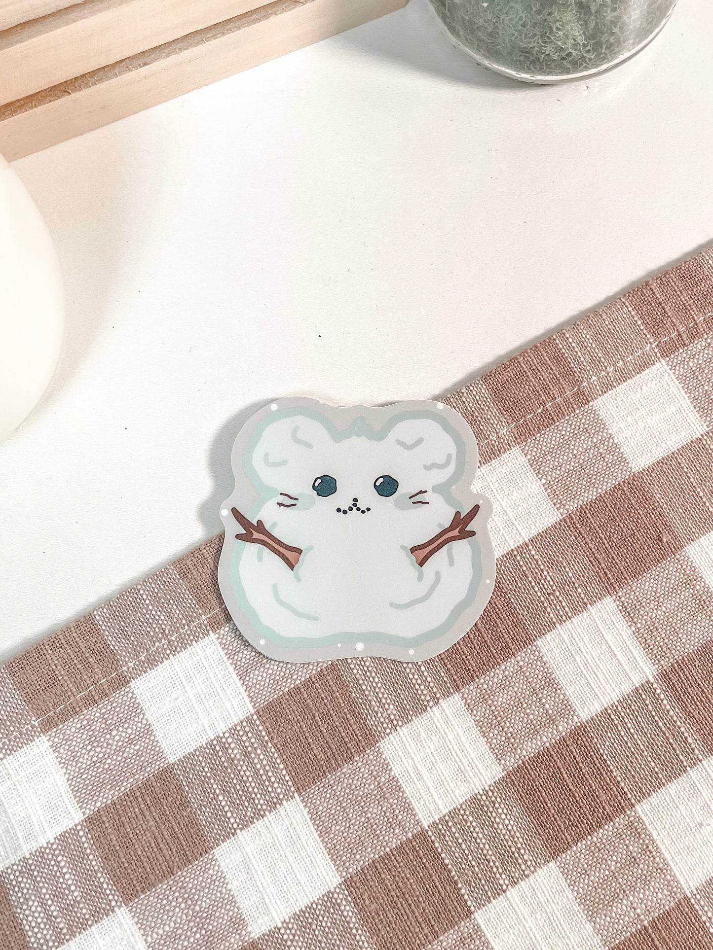 SnowHam Holiday Hamster Vinyl Sticker(Waterproof)