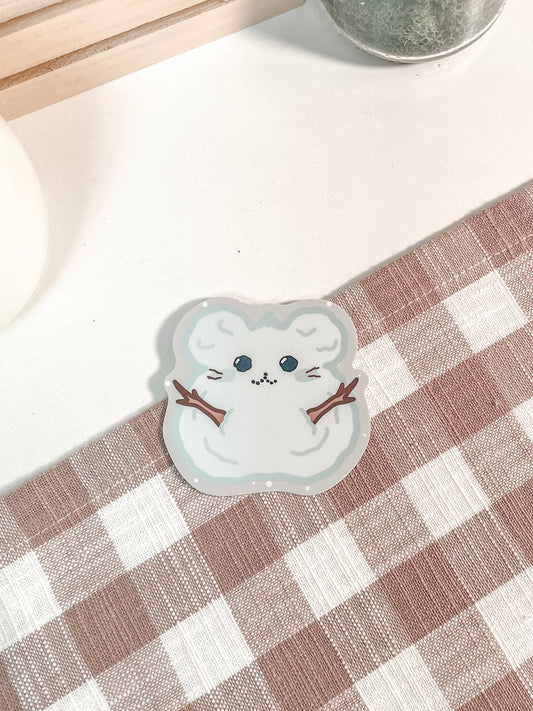 SnowHam Holiday Hamster Vinyl Sticker(Waterproof)