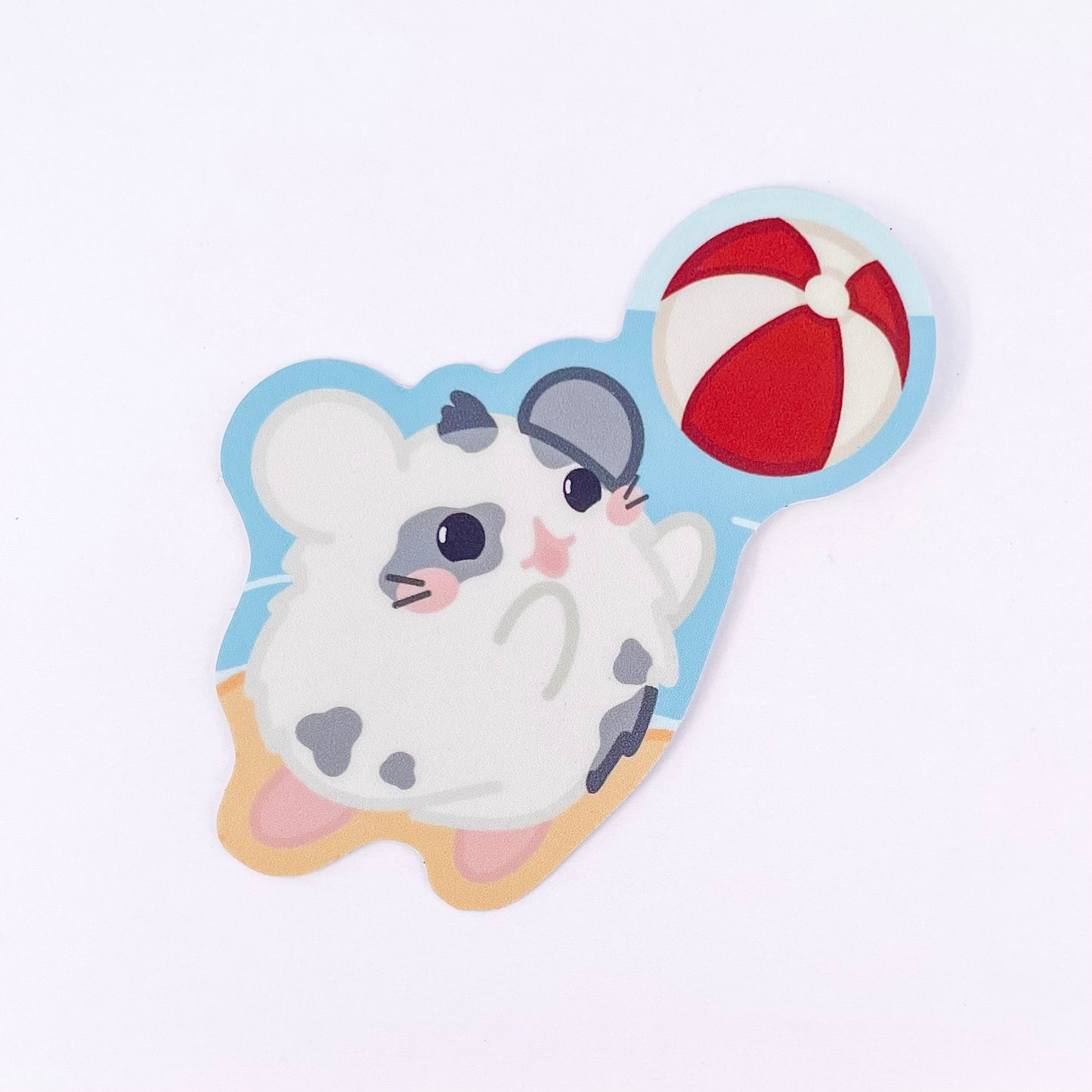 Beach Day Hamster Stickers