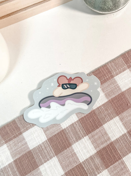 Rad Snowboard Hamster Vinyl Sticker(Waterproof)