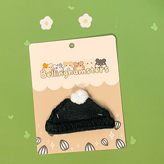 Black PomPom Beanie - Plushie Accessories