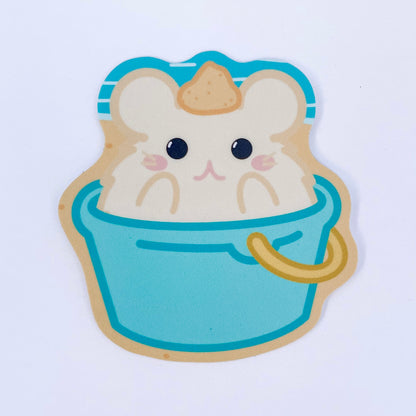 Beach Day Hamster Stickers