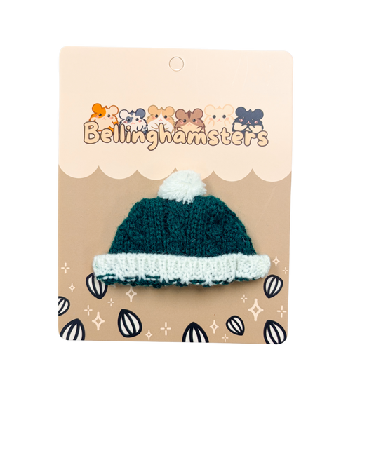 Forest Green Cable Knit Beanie - Plushie Accessories