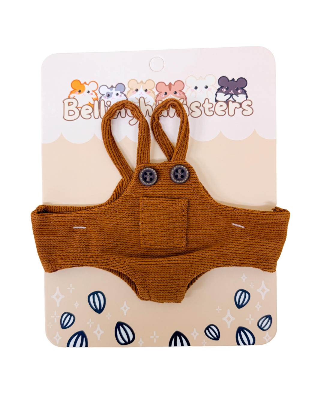 Brown Corduroy Overalls - Plushie Accessories
