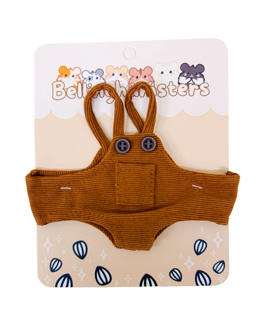 Brown Corduroy Overalls - Plushie Accessories