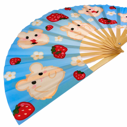 Fruity Friends Hamster Folding Fan