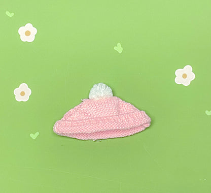 Pink PomPom Beanie - Plushie Accessories