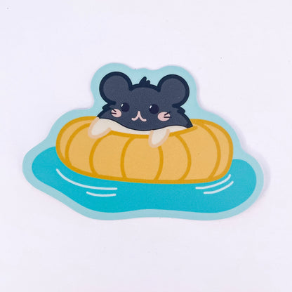 Beach Day Hamster Stickers