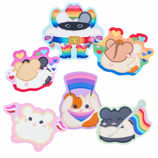 LGBT Pride Hamster Stickers