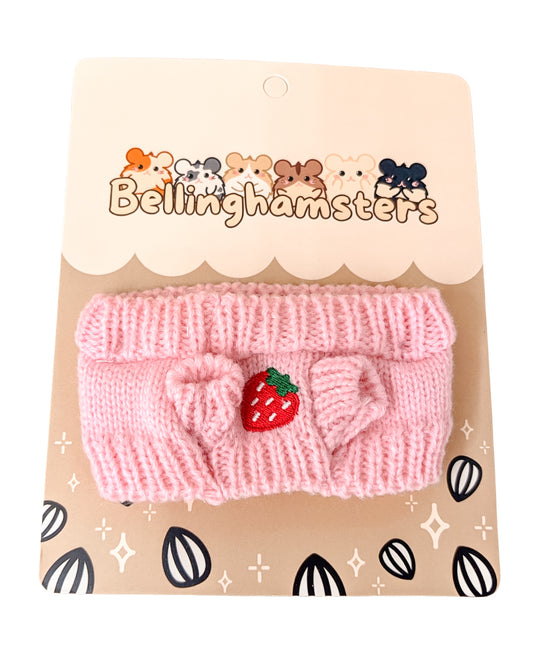 Pink Strawberry Sweater - Plushie Accessories