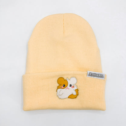 Bellinghamster Beanie Hat, Pumpkin the Golden Spotted Hamster