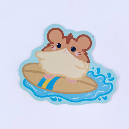 Beach Day Hamster Stickers