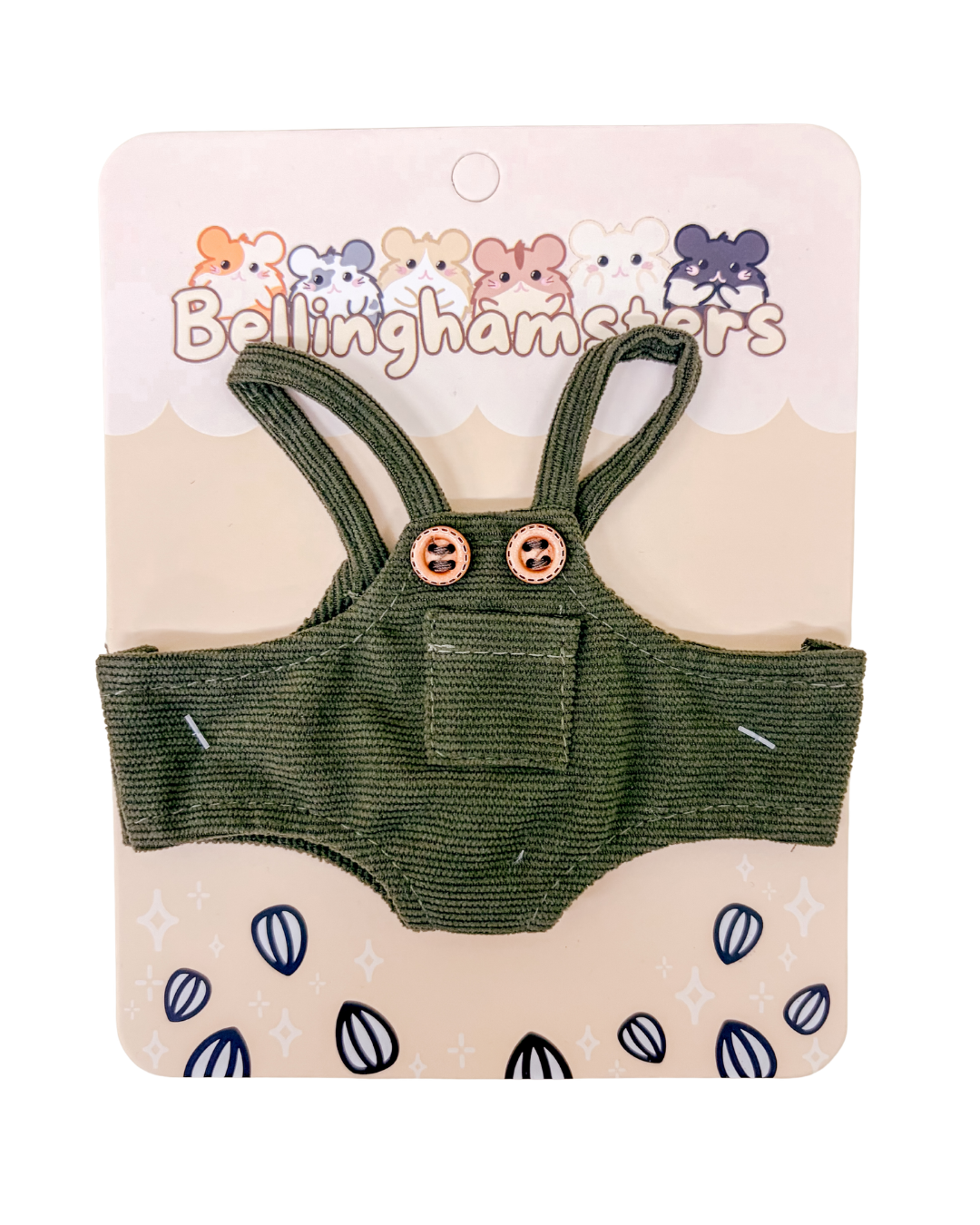 Olive Green Corduroy Overalls- Plushie Accessories