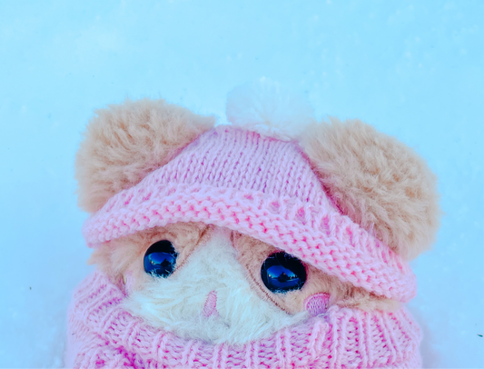 Pink PomPom Beanie - Plushie Accessories