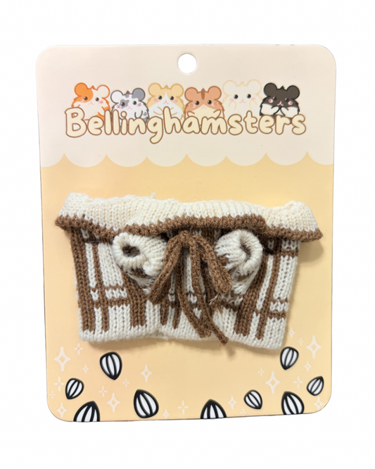 Cream and Brown Plaid Sweater - Plushie Accessories