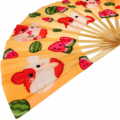 Fruity Friends Hamster Folding Fan