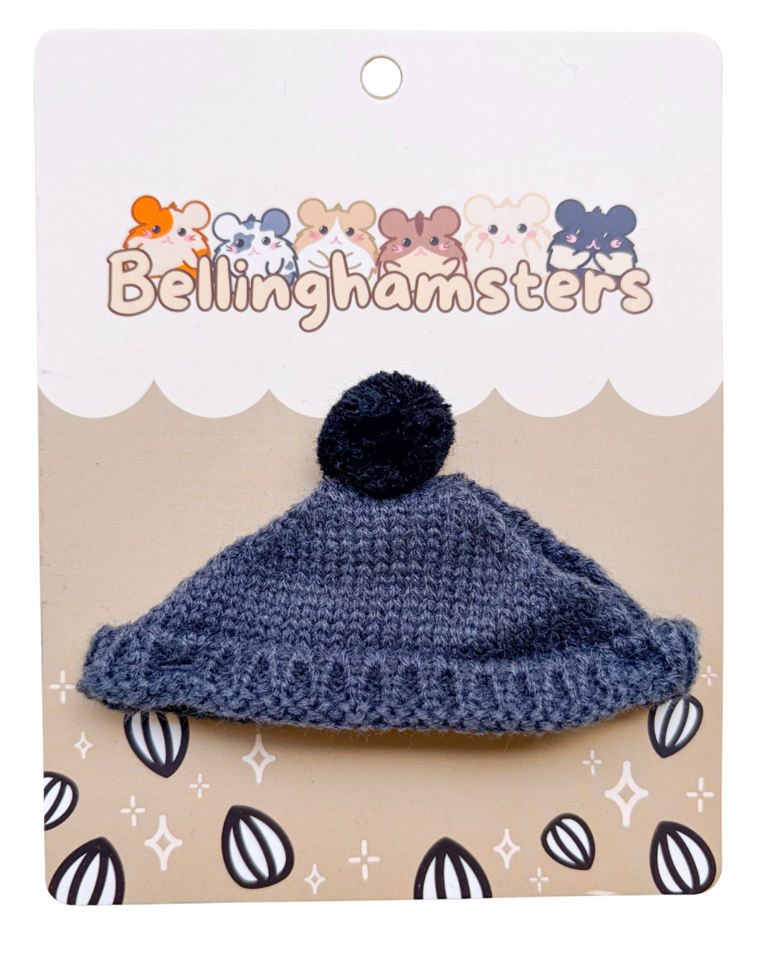 Charcoal Pompom Beanie - Plushie Accessories